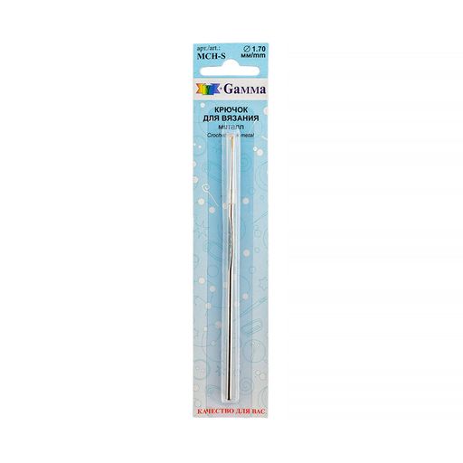 Для вязания Gamma MCH-S крючок сталь d 1.7 мм 12 см в блистере
