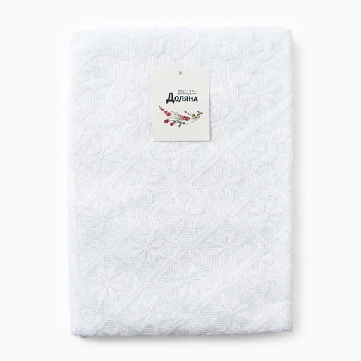 Скатерть Доляна Ажур, цвет белый 140×200 ± 5 см, 100%п/э