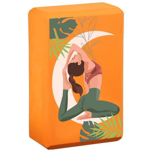 Блок для йоги Sangh Tropics, 23×15×8 см, цвет оранжевый