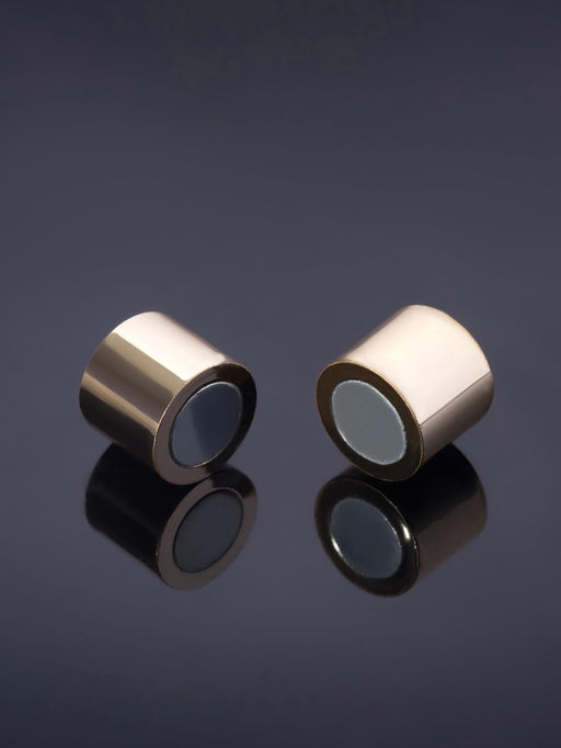 Замок-концевик магнитный, L=20 мм, d (внутренний)=12 мм, (набор 2 шт.), цвет золото