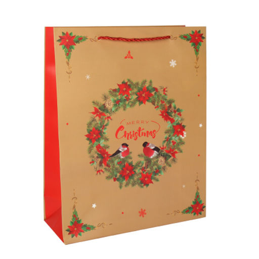 Пакет подарочный 26х32х10 / 5645-M /уп 12/480/Новый год - Галеонтрейд фото 2