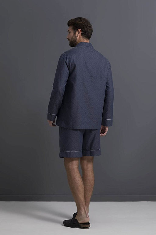 Мужская рубашка 55367 Темно-Синий огурцы