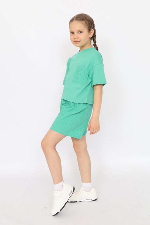 CRB wear/ CSJG 63798-37-399 Футболка для девочки,зеленый/Ex.Cherubino  фото 2