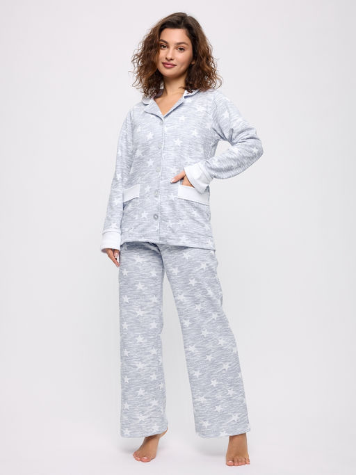 Пижама женская из футера Салли звезды