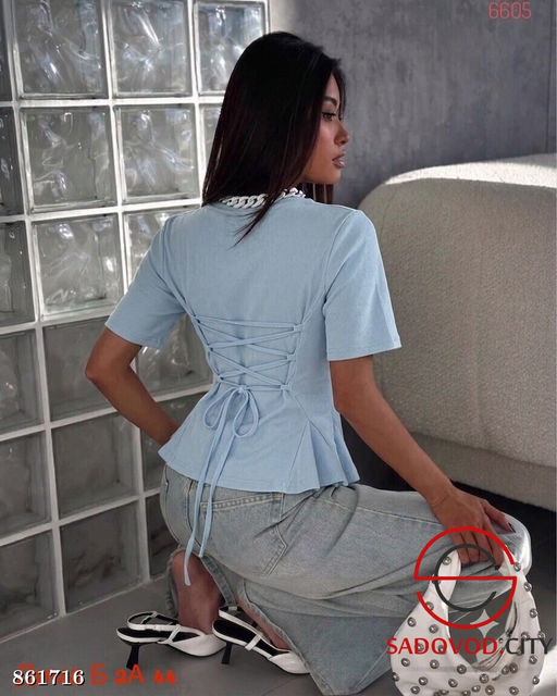 Женская футболка с корсетом - Fiona фото 2