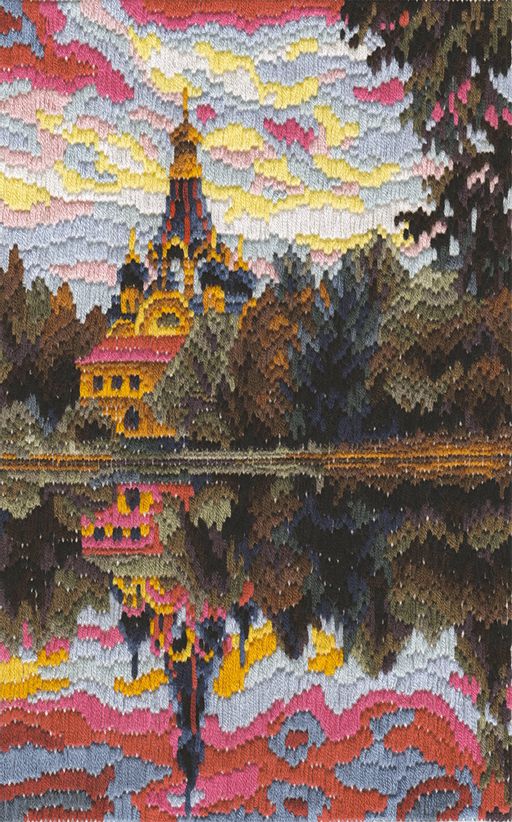 Набор для вышивания PANNA CM-1484 Цветы заката тают в небе 16 х 26 см