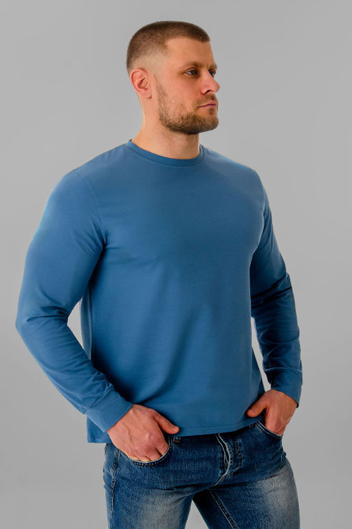 Арт. 67127/5 Лонгслив мужской 48-56 (5 шт) Цвет:джинс