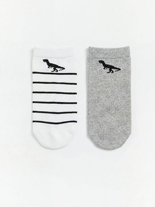 Desenli Erkek ?ocuk Patik ?orap 3l?