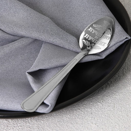 Цена за 2 шт. Ложка чайная с гравировкой 100% мужику, h=14 см