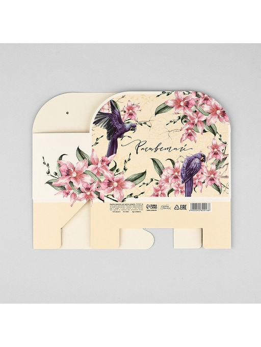 Цена за 5 шт. Переноска для цветов складная Расцветай, 17?13?7 см