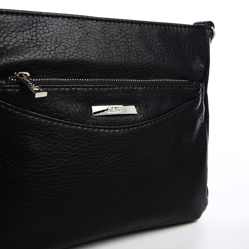 Сумка кросс-боди на молнии, цвет чёрный - Simaland фото 6