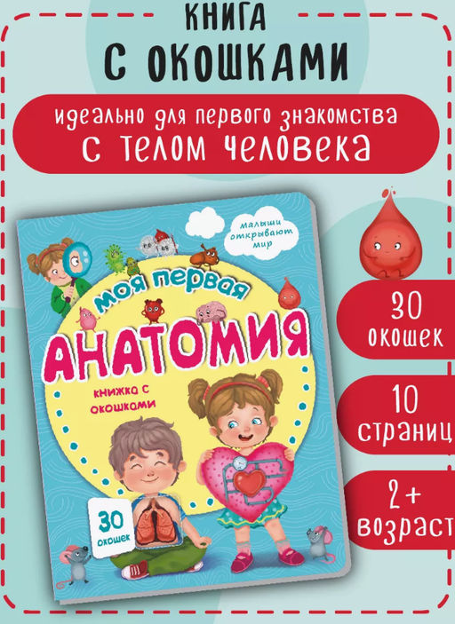 Книжка с окошками Моя первая анатомия