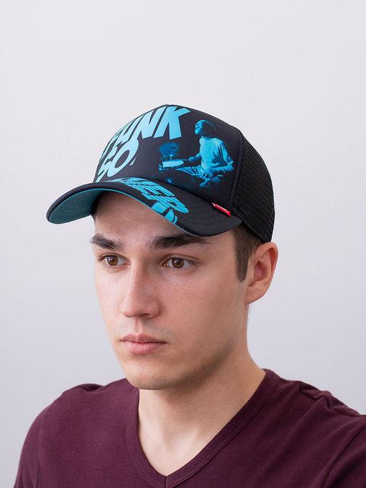 Бейсболка DJINNS арт. HFT Funksobrother (черный / голубой)