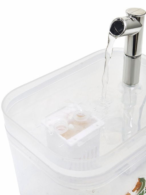 Фонтан для кошек и собак «Пижон», 1.5 л, 16.5×13×12 см, евророзетка, прозрачный