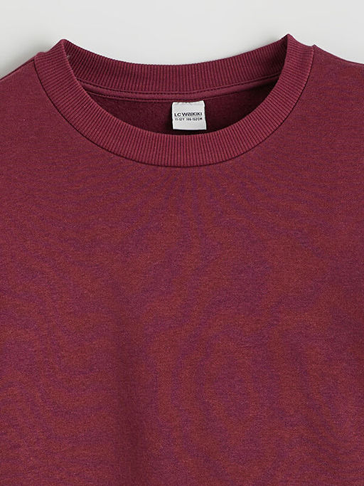 Bisiklet Yaka K?z ?ocuk Kal?n Sweatshirt