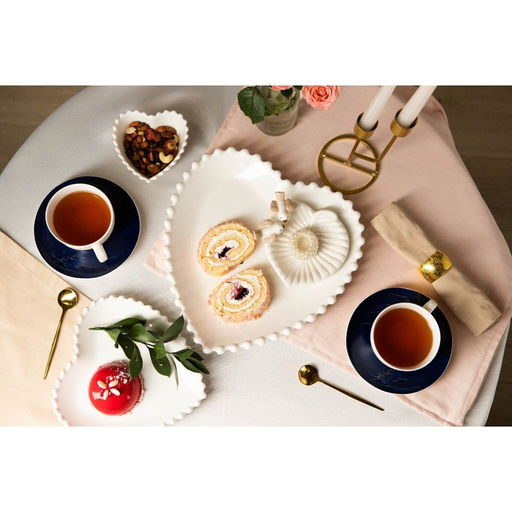 Тарелка Magistro Сердце, d=30 см, фарфор, белая