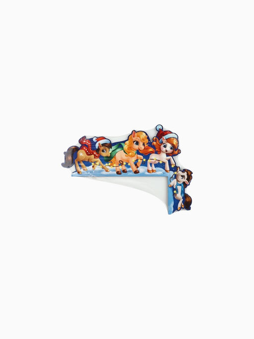 Новогодний декор на раму двери Лошадки