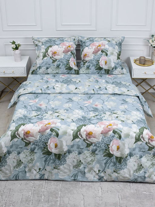 Простыня на резинке 160*200 см, перкаль, борт 25 см (Нигури) - Ивановотекстиль фото 4