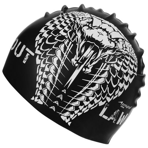 Шапочка для плавания взрослая ONLYTOP Outlaw, силиконовая, обхват 54-60 см