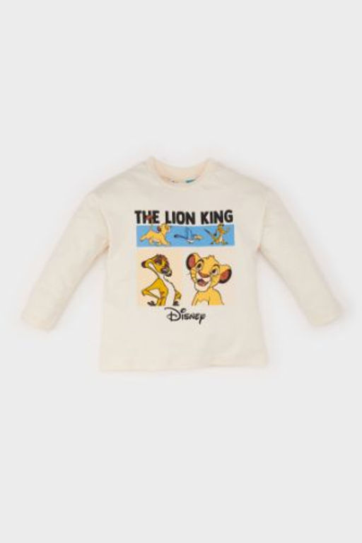 Erkek Bebek Disney Lion King Bisiklet Yaka Uzun Kollu Tisort