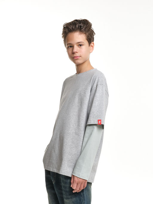 Лонгслив для мальчика с подзорным рукавом 22-0228 - Mini maxi фото 11