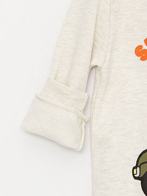 Bisiklet Yaka Bask?l? Erkek Bebek Sweatshirt - Waikiki фото 2