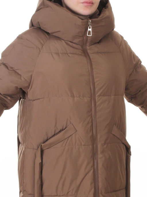 018 BROWN Пальто зимнее женское (200 гр. холлофайбер)