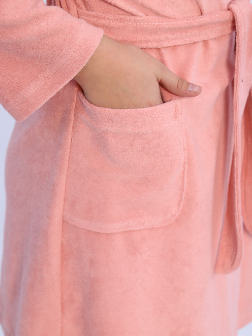Халат подростковый из махры Нежность светло - розовый - Амадэль фото 19