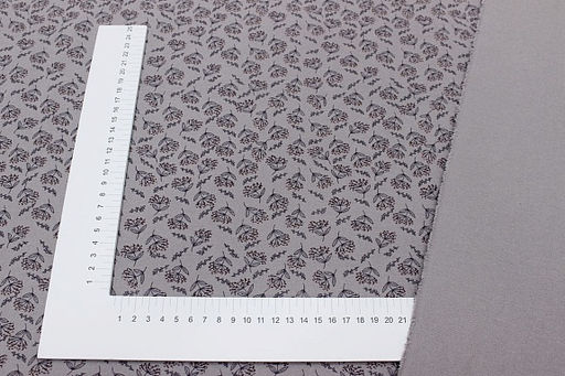 Теплый хлопок Душистые соцветия цв.серо-лиловая дымка, ш.1.48м, хлопок-100%, 160гр/м.кв - Купава фото 2