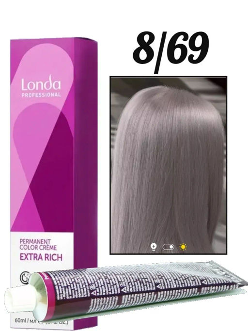 Стойкая краска 8/69 светлый блонд фиолетовый сандрэ LondaColor