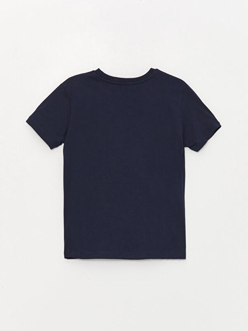 Bisiklet Yaka Bask?l? K?sa Kollu Erkek ?ocuk Ti??rt - Waikiki фото 2