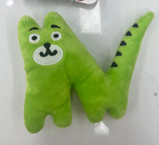 Цена за 3 шт. Игрушка для кошек мягкая "Крокозаврик", цвет зеленый, 13*11см