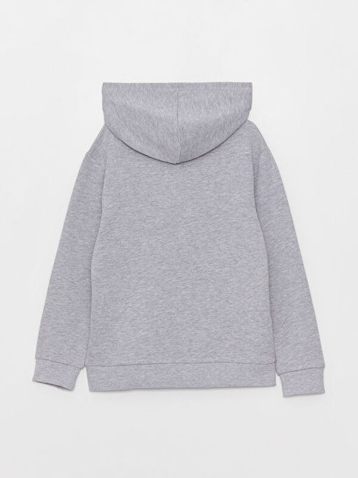 Kap??onlu Bask?l? Uzun Kollu Erkek ?ocuk Sweatshirt - Waikiki фото 3