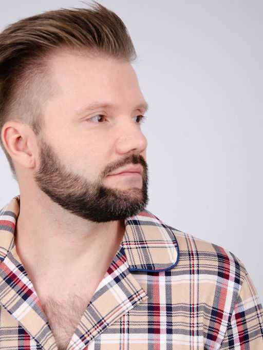 Пижама "Премиум" бежевая, трикотаж