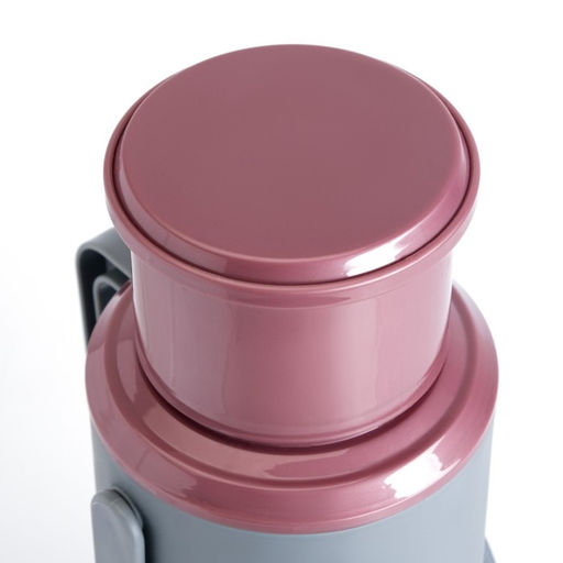 Термос, 1.2 л, со стеклянной колбой, сохраняет тепло 24 ч, пластик, МИКС