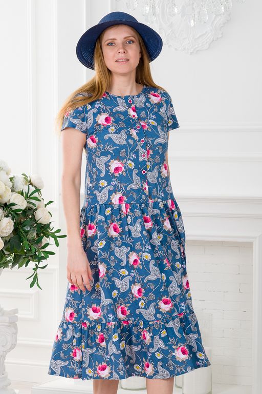 Платье женское из кулирки Кармелита Розы - Амадэль фото 21