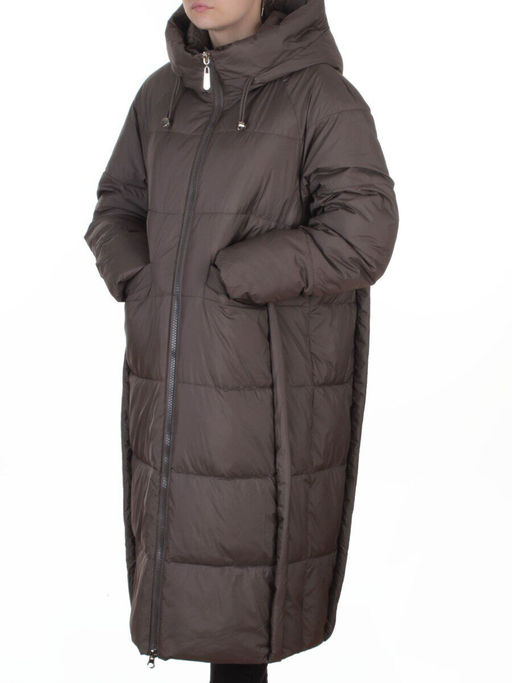 8891 DK. GRAY Пальто зимнее женское (200 гр. холлофайбер)
