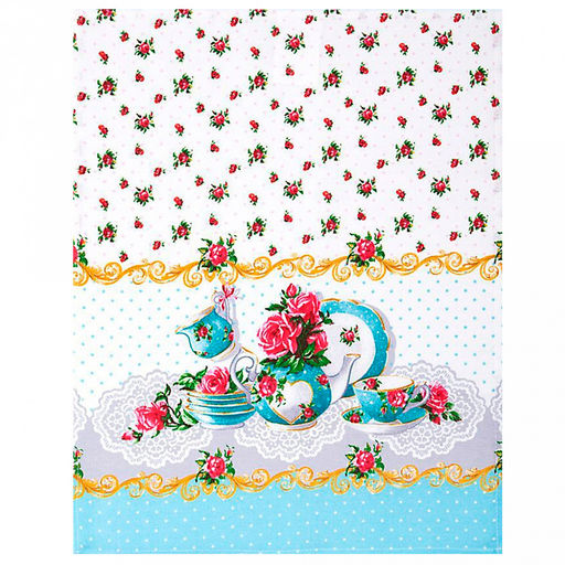 Полотенце кухонное рогожка 48х62см "Французский завтрак", 171г/м2, хлопок 100%, комплект 3шт, "Домашняя мода" (Россия)