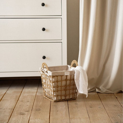 Корзина для хранения SL Home, ручное плетение, с ручками, квадратная, джут, 272731 см - Sima-land home фото 5