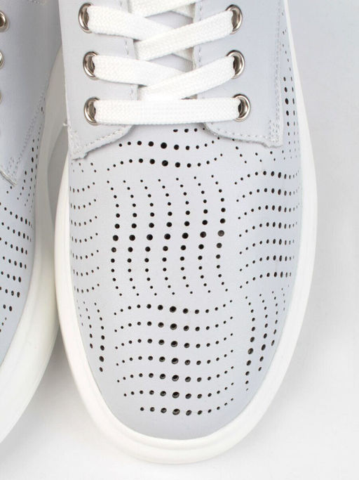 05-HY1-3D GRAY Кроссовки женские (натуральная кожа)