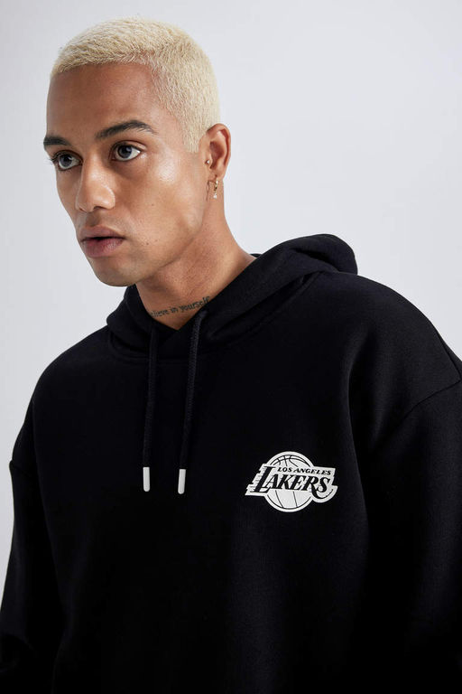 DeFactoFit Толстовка свободного покроя с капюшоном NBA Los Angeles Lakers  фото 6