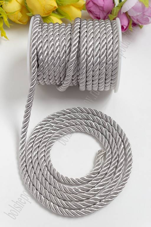 Шнур в бобине 5 мм*10 ярд (SF-3317) серебро №109