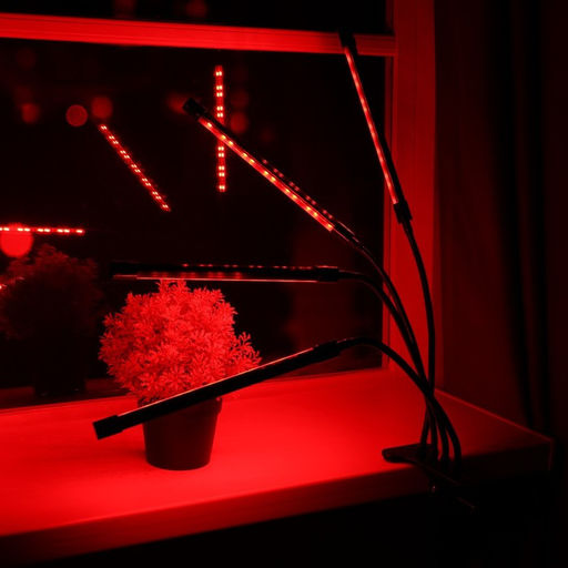 Фитосветильник для растений, светодиодный, 36 Вт, 250 мм, IP66, 5 В, USB, прищепка, таймер, биколорный