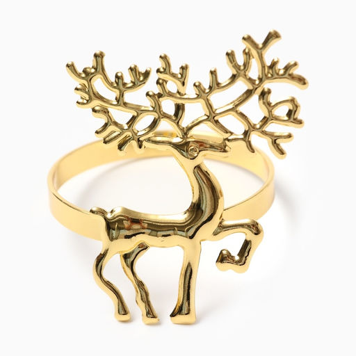 Набор сервировочных салфеток с декоративными кольцами Этель Еco style 46х46 см - 4 шт, 100% лён