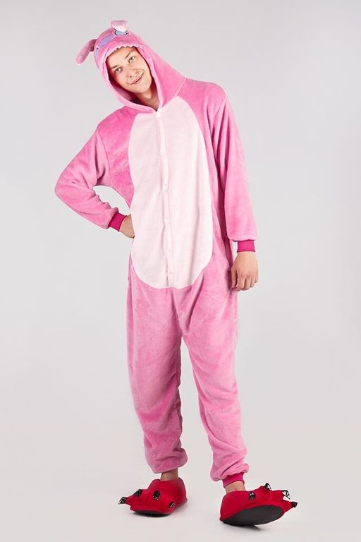 Пижама кигуруми Стич розовый