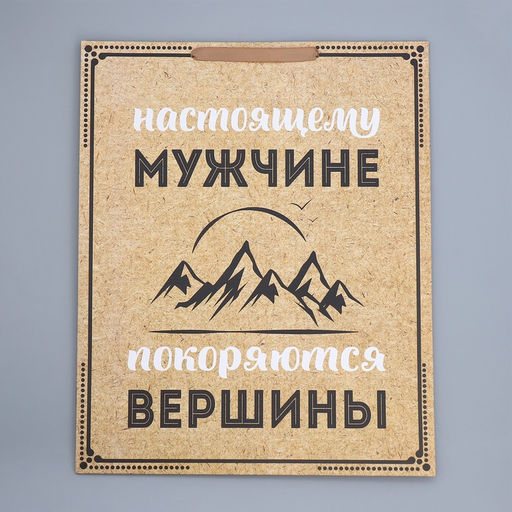 Пакет подарочный ламинированный, упаковка, «Для настоящего мужчины», 40 х 49 х 15 см
