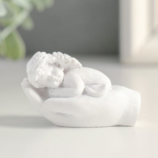 Фигурка полистоун «Белоснежный ангел в ладошке», 5.2×3×3 см, МИКС