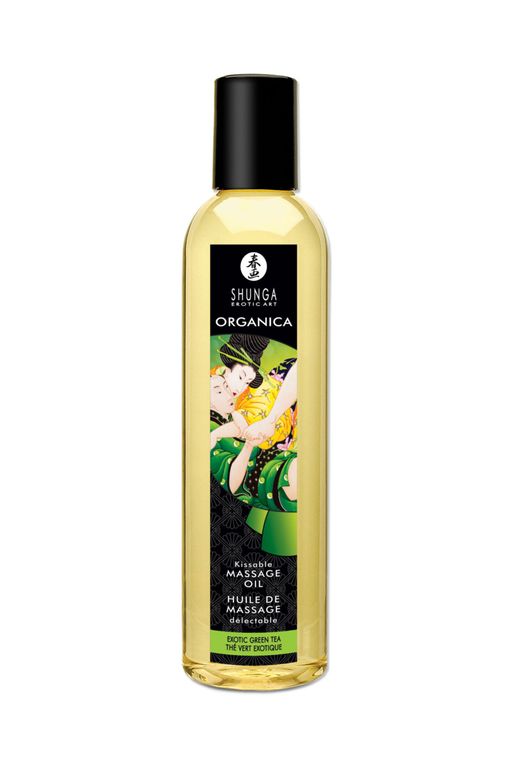 Масло для массажа Shunga Organica Exotic Green Tea, натуральное, расслабляющее, зеленый чай, 240 мл