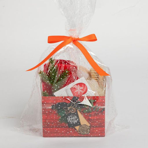 Набор новогодний подарочный «Этель. Счастья в Новом году», 4 предмета: полотенце 30×60 см и аксессуары