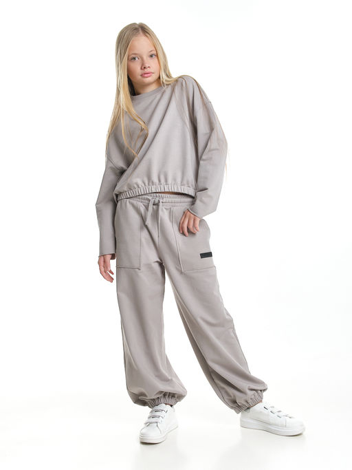 Комплект спортивный для девочки 22-7666 серый - Mini maxi фото 15